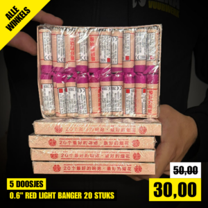14 - 0.6_ RED LIGHT BANGER 20 STUKS